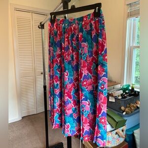 Leslie Fay Dresses Vibtage 80’s bright floral skirt